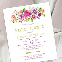 Begroting roestvrijdagroep floral bridal douche