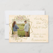 Begroting Romantic country style save the date Kaart (Voorkant)