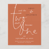 Begroting Romantic Quote Terracotta Wedding Save D (Voorkant)