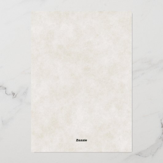 Begroting  roos en goudbruiloft folie uitnodiging (Achterkant)