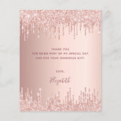 BEGROTING roos goud goudglitter bedankt! (Achterkant)