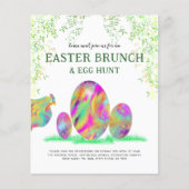 Begroting rooster Waterverf Easter Egg Hunt Brunch (Voorkant)