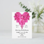 Begroting roze babymeisje doucheuitnodiging uitnodiging briefkaart (Staand voorkant)