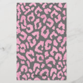 Begroting Roze Black Leopard Birthday-uitnodiginge (Achterkant)