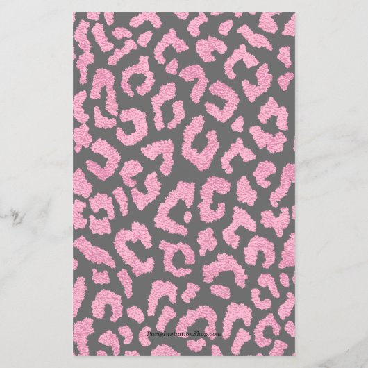 Begroting Roze Black Leopard Birthday-uitnodiginge (Achterkant)