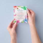 Begroting roze bloemkool doucheuitnodiging voor br flyer (Hand)