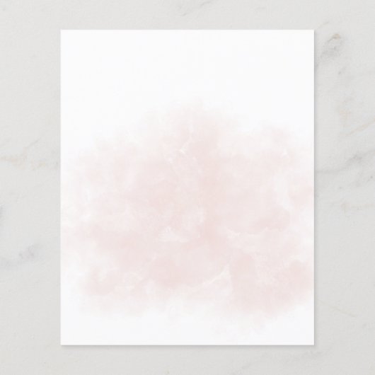 Begroting roze bloemkool doucheuitnodiging voor br flyer (Achterkant)