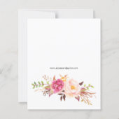 Begroting Roze blush Blooming Floral Wedding (Achterkant)