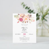 Begroting Roze blush Blooming Floral Wedding (Staand voorkant)