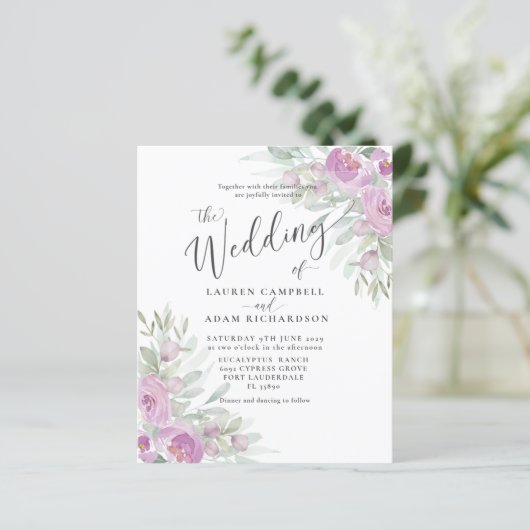 Begroting Roze bruiloft (Staand voorkant)