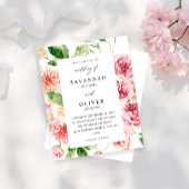 Begroting Roze en Perzische Floral & Greenery Wedd