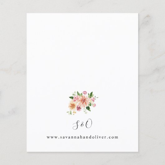 Begroting Roze en Perzische Floral & Greenery Wedd (Achterkant)