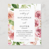 Begroting Roze en Perzische Floral & Greenery Wedd (Voorkant)