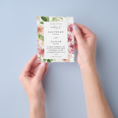 Begroting Roze en Perzische Floral & Greenery Wedd Flyer (Hand)