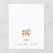 Begroting Roze en Perzische Floral & Greenery Wedd Flyer (Achterkant)