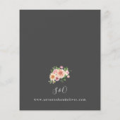 Begroting Roze en Perzische Floral & Greenery Wedd Flyer (Achterkant)