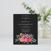 Begroting Roze en Plum Tropical Floral Black 2 Wed (Staand voorkant)