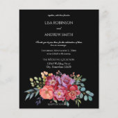 Begroting Roze en Plum Tropical Floral Black 2 Wed (Voorkant)