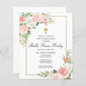 Begroting roze Floral Eerste Gemeenschap (Voorkant / Achterkant)