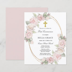 Begroting Roze Floral Eerste uitnodiging van de Ge