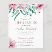 Begroting roze florale elegant voor het christenen (Voorkant)