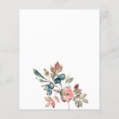 Begroting roze Florals weduwnaar sparen de datum (Achterkant)