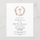 Begroting roze kruis Eerste communiqué uitnodigen (Voorkant)