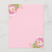 Begroting Roze Unicorn Girls - uitnodiging (Achterkant)