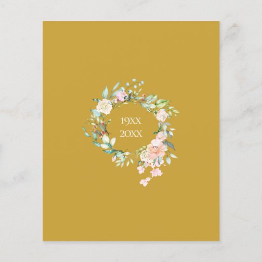 Begroting Rozen Garland 50e Jubileum Uitnodiging (Achterkant)