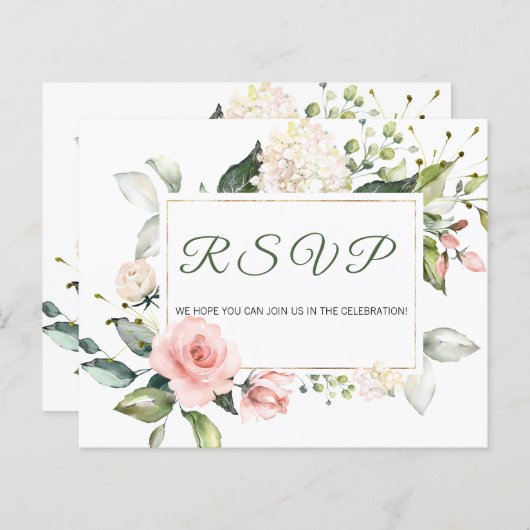 Begroting - RSVP-kaart. (Voorkant / Achterkant)