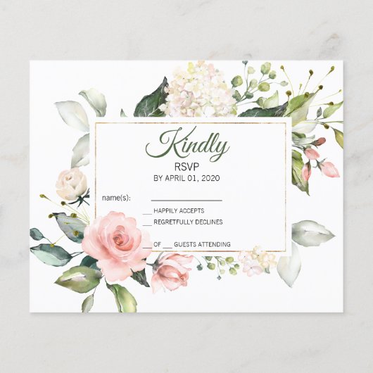 Begroting - RSVP-kaart. (Achterkant)