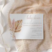 Begroting Rustic Boho Floral Pampas Grass Baby sho Kaart