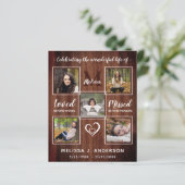 Begroting Rustic Celebration of Life 5 Photo Memor (Staand voorkant)