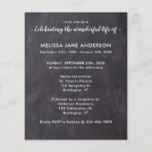 Begroting Rustic Celebration of Life Foto Memorial (Achterkant)