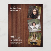 Begroting Rustic Celebration of Life Foto Memorial (Voorkant)