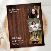 Begroting Rustic Celebration of Life Foto Memorial