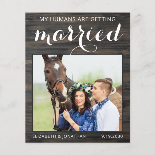 Begroting Rustic Equine Wedding Horse Save the Dat (Voorkant)