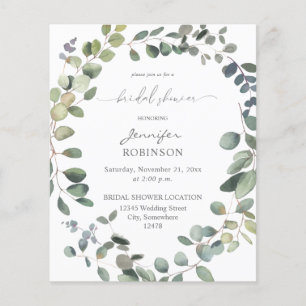 Begroting Rustic Eucalyptus Greenery Duo Flyer