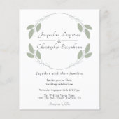 Begroting Rustic Eucalyptus Wedding Invitations Flyer (Voorkant)