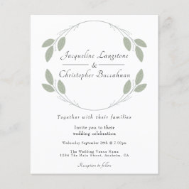 Begroting Rustic Eucalyptus Wedding Invitations Flyer