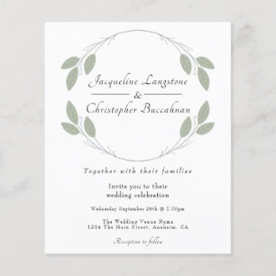 Begroting Rustic Eucalyptus Wedding Invitations Flyer