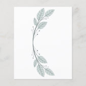 Begroting Rustic Eucalyptus Wedding Invitations Flyer (Achterkant)