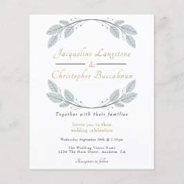 Begroting Rustic Eucalyptus Wedding Invitations Flyer