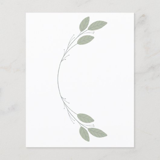 Begroting Rustic Eucalyptus Wedding Invitations Flyer (Achterkant)