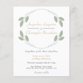 Begroting Rustic Eucalyptus Wedding Invitations Flyer (Voorkant)