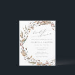 Begroting Rustic Floral Waterverf Vrijgezellenfees<br><div class="desc">Begroting - Uitnodiging voor de officiële Waterverf van Floral</div>