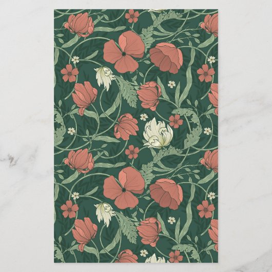 Begroting Rustic Green Floral Wedding Invitation (Achterkant)