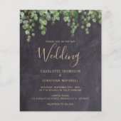 Begroting Rustic Greenery Leaves Wedding Invitatio (Voorkant)