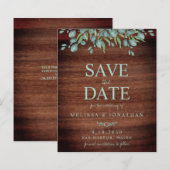 Begroting Rustic Greenery Wedding Save the Date (Voorkant / Achterkant)