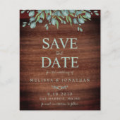 Begroting Rustic Greenery Wedding Save the Date (Voorkant)